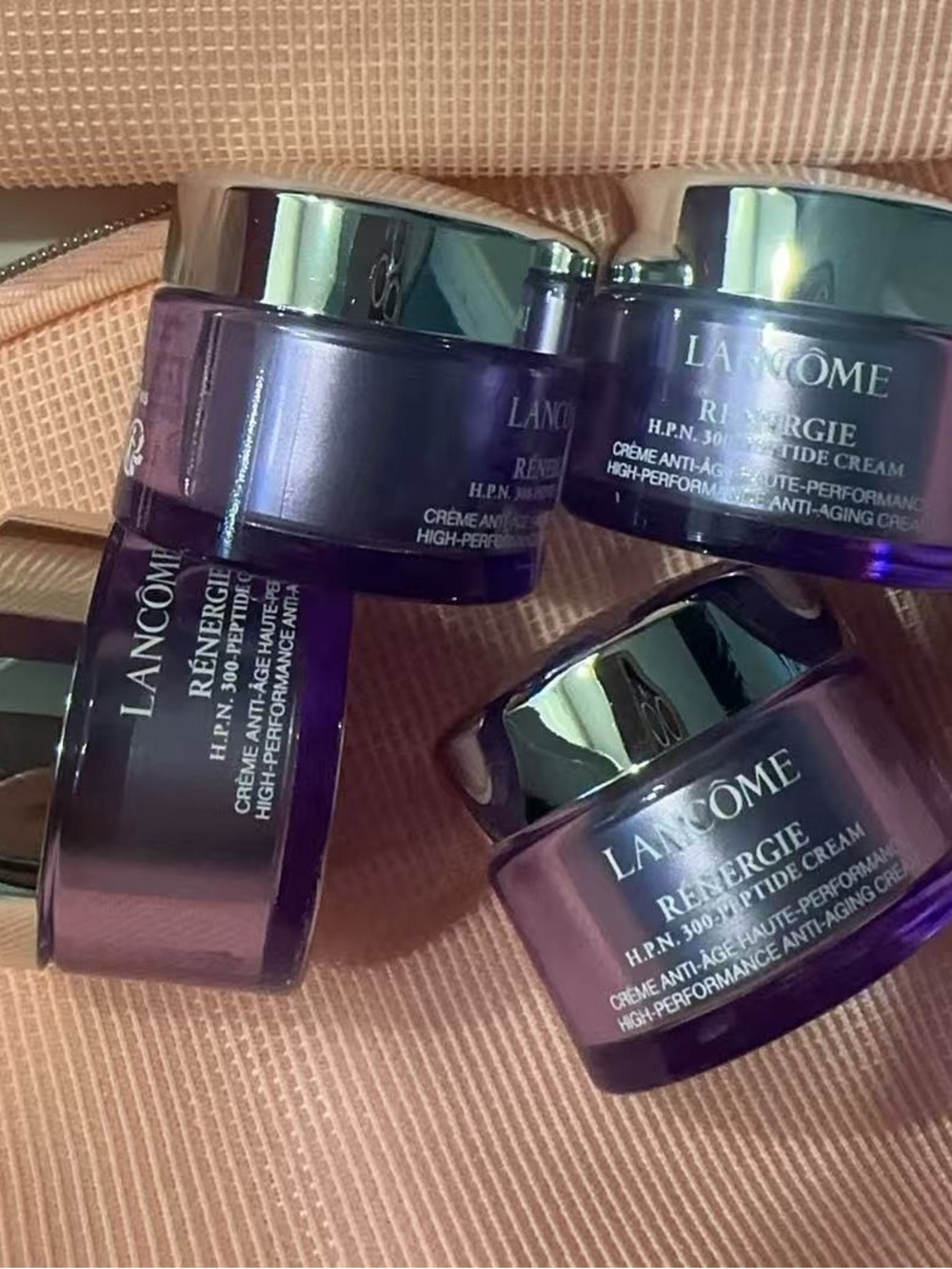 Lancôme Rénergie H.P.N. 300 Peptide Cream - Purple and Silver Jars
